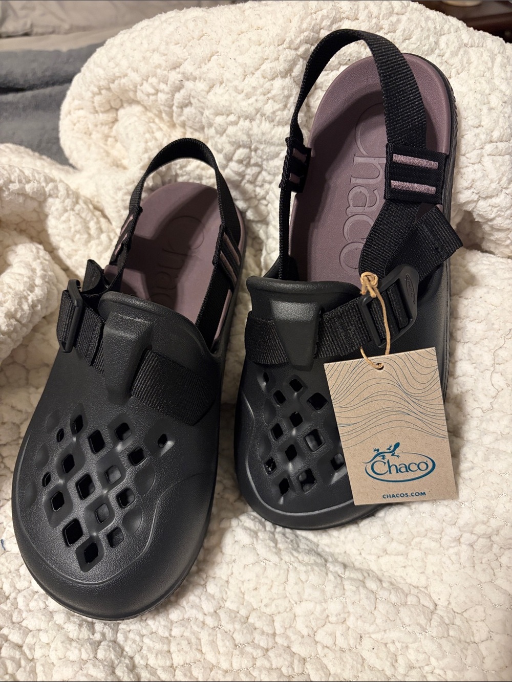 Chaco Black Slip-On Clog Sandals